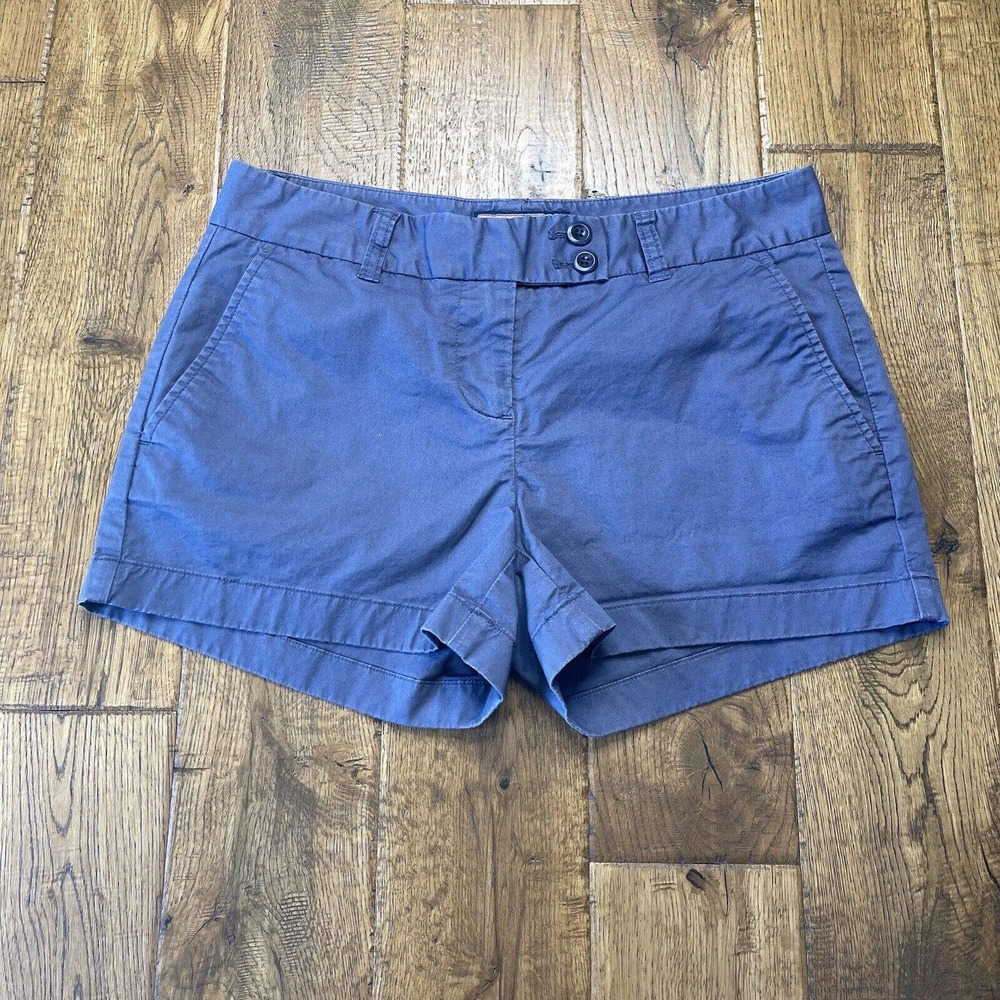 VINEYARD VINES Blue Cotton Spandex CHINO SHORTS Casual Summer Beach Sz Women's 4